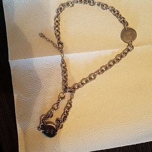 Stainless steel choker necklace/matching bracelet